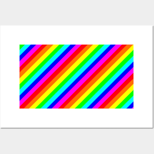 Abstract striped multi coloured background Posters and Art